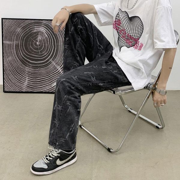 men's jeans selling summer thin wide-leg loose straight trousers korean style trendy brand casual pants, Blue
men's jeans selling summer thin wide-leg loose straight trousers korean style trendy brand casual pants, Blue