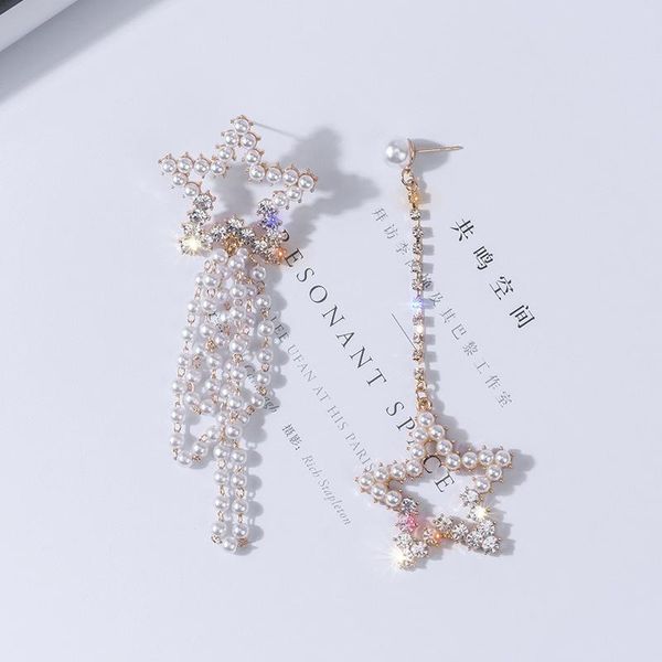 dangle & chandelier women statement hollow star simulated pearl asymmetry tassel drop earrings for party wedding jewelry pendientes brincos, Silver
dangle & chandelier women statement hollow star simulated pearl asymmetry tassel drop earrings for party wedding jewelry pendientes brincos, Silver