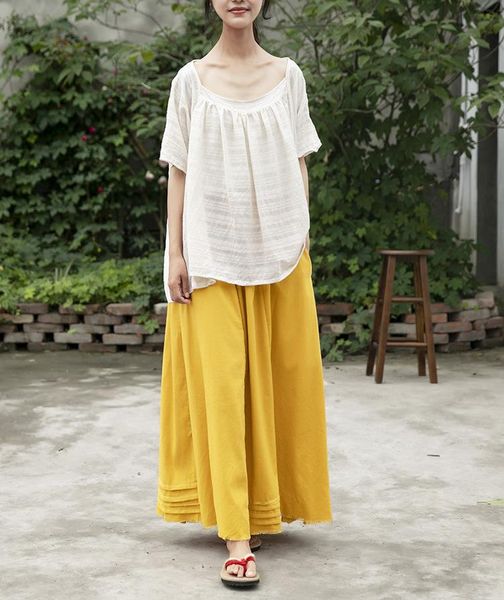 skirts women spring autumn ramie cotton elastic waist solid color ladies loose skirt female a-line, Black
skirts women spring autumn ramie cotton elastic waist solid color ladies loose skirt female a-line, Black