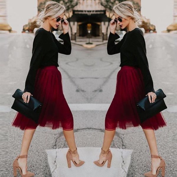 skirts fashion three layer tulle womens blue burgundy tutu skirt elastic high waist pleated midi ytl0095 f034, Black
skirts fashion three layer tulle womens blue burgundy tutu skirt elastic high waist pleated midi ytl0095 f034, Black