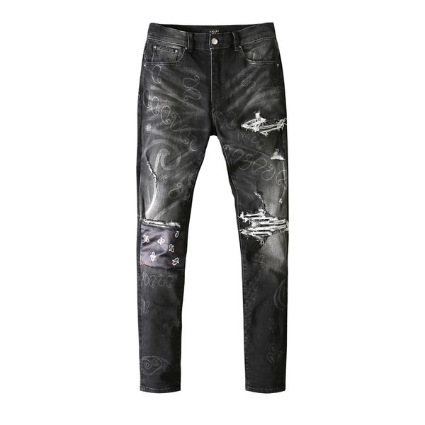 2021 tikmens jeans distressed motorcycle biker jean rock skinny slim ripped hole stripe fashionable snake embroidery denim pants #021, Blue
2021 tikmens jeans distressed motorcycle biker jean rock skinny slim ripped hole stripe fashionable snake embroidery denim pants #021, Blue