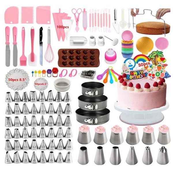 baking & pastry tools 464pcs cake decorating supplies diy turntable stand reusable tips nozzle piping bag set kitchen supply 2021
baking & pastry tools 464pcs cake decorating supplies diy turntable stand reusable tips nozzle piping bag set kitchen supply 2021