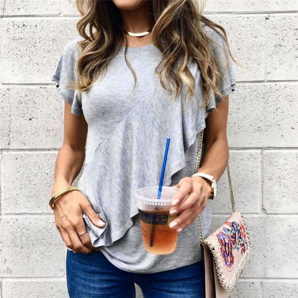 women's t-shirt 2021 ruffles women t shirt solid loose clothes butterfly sleeve female tshirt casual summer tees ladies shirts, White
women's t-shirt 2021 ruffles women t shirt solid loose clothes butterfly sleeve female tshirt casual summer tees ladies shirts, White