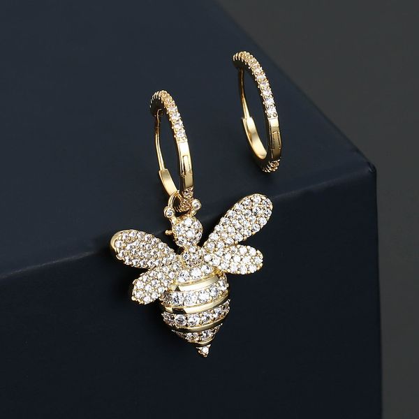 umgodly luxury brand asymmetric bee earrings cubic zirconia gold color women party fashion jewelry gift, Silver
umgodly luxury brand asymmetric bee earrings cubic zirconia gold color women party fashion jewelry gift, Silver