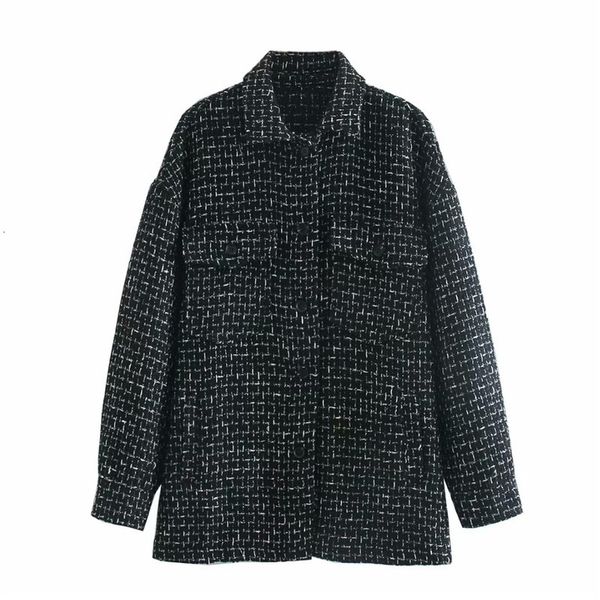 women's jackets women autumn fashion plaid za textured black overshirt female stylish pockets single breasted girls thick outwear, Black;brown
women's jackets women autumn fashion plaid za textured black overshirt female stylish pockets single breasted girls thick outwear, Black;brown