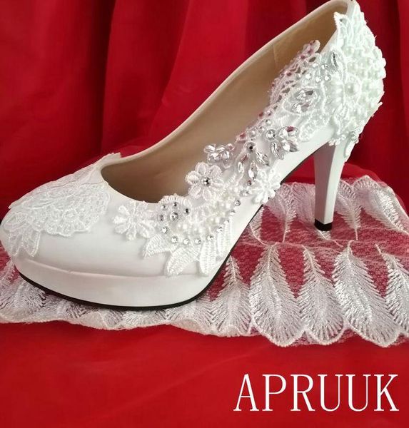 dress shoes 11cm super high thin heels platforms wedding pumps bride luxury lace crystal rhinestones woman party plus size, Black
dress shoes 11cm super high thin heels platforms wedding pumps bride luxury lace crystal rhinestones woman party plus size, Black