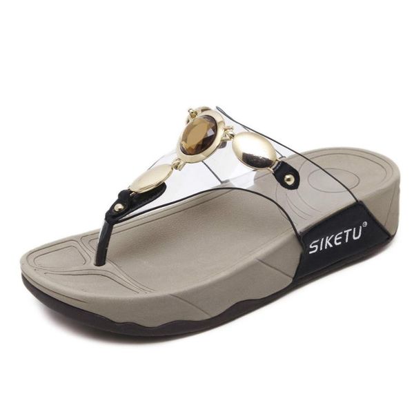 slippers summer women vogue sandals female flip flops thin heels shoes casual comfortable woman, Black
slippers summer women vogue sandals female flip flops thin heels shoes casual comfortable woman, Black