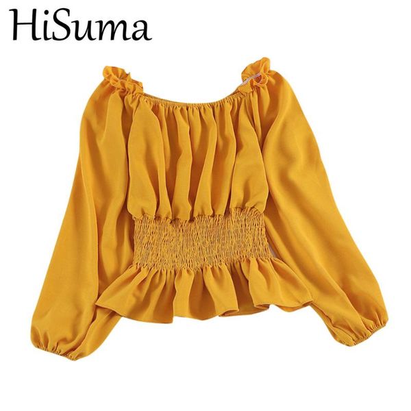 women's blouses & shirts hisuma autumn women slash neck lantern sleeve ruffles shirt lady short elastic slim waist chiffon pullover chi, White
women's blouses & shirts hisuma autumn women slash neck lantern sleeve ruffles shirt lady short elastic slim waist chiffon pullover chi, White