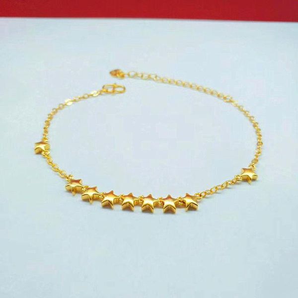 link, chain wholesale price gold color stars link bangle&bracelet for women /girls,24k filled simple bracelet wedding jewelry, Black
link, chain wholesale price gold color stars link bangle&bracelet for women /girls,24k filled simple bracelet wedding jewelry, Black