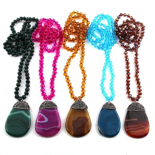 pendant necklaces fashion bohemian jewelry glass long knotted & stone crystal pave drop for women necklace, Silver
pendant necklaces fashion bohemian jewelry glass long knotted & stone crystal pave drop for women necklace, Silver