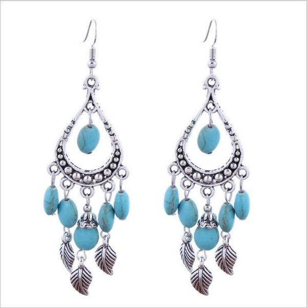 women's water drop leaves tibetan silver turquoise charm earrings gstqe026 fashion gift national style women diy earring, Golden
women's water drop leaves tibetan silver turquoise charm earrings gstqe026 fashion gift national style women diy earring, Golden