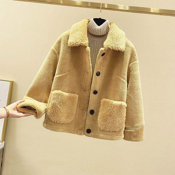 women's fur & faux junerain winter thicken warm teddy jacket coat women casual fashion lamb overcoat fluffy cozy loose lady outerwears, Black
women's fur & faux junerain winter thicken warm teddy jacket coat women casual fashion lamb overcoat fluffy cozy loose lady outerwears, Black