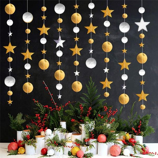 gold silver hanging bunting garland mirror surface circle star banners for kids birthday party decoration christmas room deco
gold silver hanging bunting garland mirror surface circle star banners for kids birthday party decoration christmas room deco