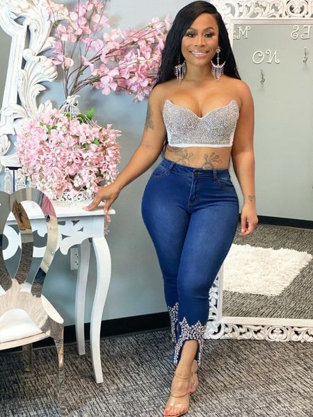 women's jeans 2021 spring autumn denim bodycon streetwear women festival clothing high waist pants club, Blue
women's jeans 2021 spring autumn denim bodycon streetwear women festival clothing high waist pants club, Blue