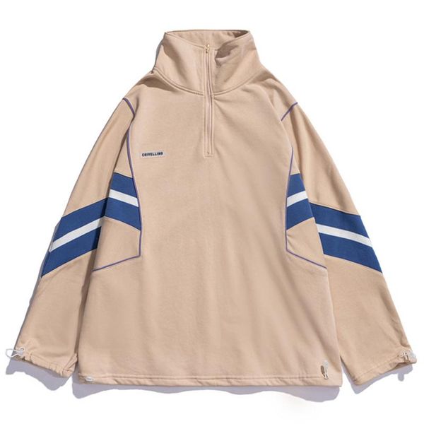 men's hoodies & sweatshirts men oversize half zipper color block loose mens pullover harajuku jackets, Black
men's hoodies & sweatshirts men oversize half zipper color block loose mens pullover harajuku jackets, Black