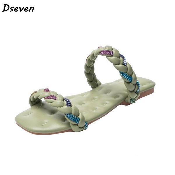 women slippers fashion crystal weave slides open toe ladies flats casual beach shoes outdoor female for, Black
women slippers fashion crystal weave slides open toe ladies flats casual beach shoes outdoor female for, Black