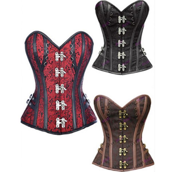 woman bustiers cool new steampunk corsets black bustier rivet waisting trainer corset corpetto corselet overbust waist trainer body shap, Black;white
woman bustiers cool new steampunk corsets black bustier rivet waisting trainer corset corpetto corselet overbust waist trainer body shap, Black;white