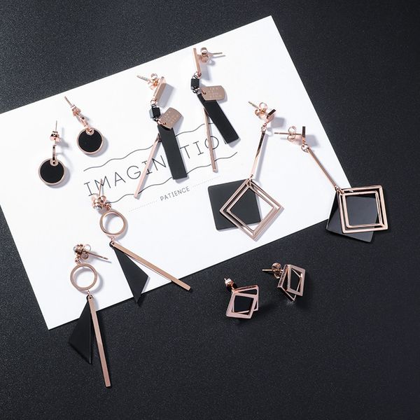 simple cool square round stainless steel earrings for women elegant cold series flash diamond geometric all-match tassel ear studio chan con, Silver
simple cool square round stainless steel earrings for women elegant cold series flash diamond geometric all-match tassel ear studio chan con, Silver
