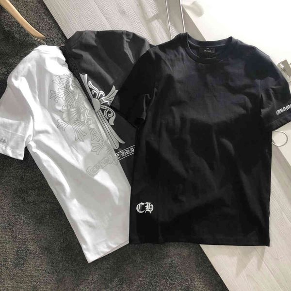 european fashion brand cotton short sleeve round neck casual slim trend sanskrit print cross ch summer t-shirt, White;black
european fashion brand cotton short sleeve round neck casual slim trend sanskrit print cross ch summer t-shirt, White;black