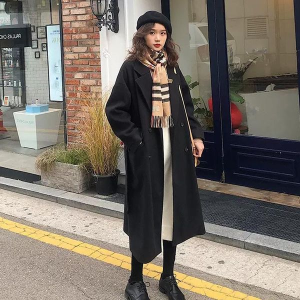women's wool & blends tweed jacket winter korean straight hepburn style long-sleeved coat 2021 autumn and rm*, Black
women's wool & blends tweed jacket winter korean straight hepburn style long-sleeved coat 2021 autumn and rm*, Black