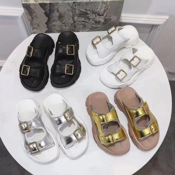 sandals thick bottom slides women platform shoes buckle decor genuine leather ladies summer beach design woman, Black
sandals thick bottom slides women platform shoes buckle decor genuine leather ladies summer beach design woman, Black