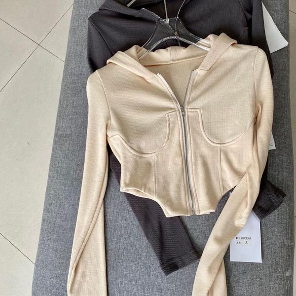 women's hoodies & sweatshirts 2021 autumn hoodie casual fashion trend commuter style solid color long-sleeved short design zipper jacke, Black
women's hoodies & sweatshirts 2021 autumn hoodie casual fashion trend commuter style solid color long-sleeved short design zipper jacke, Black