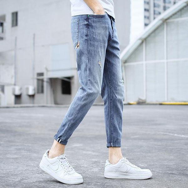 wholesale 2021 fashion street denim jeans men's summer thin light-colored korean trendy brand stretch slim fit long pants, Blue
wholesale 2021 fashion street denim jeans men's summer thin light-colored korean trendy brand stretch slim fit long pants, Blue