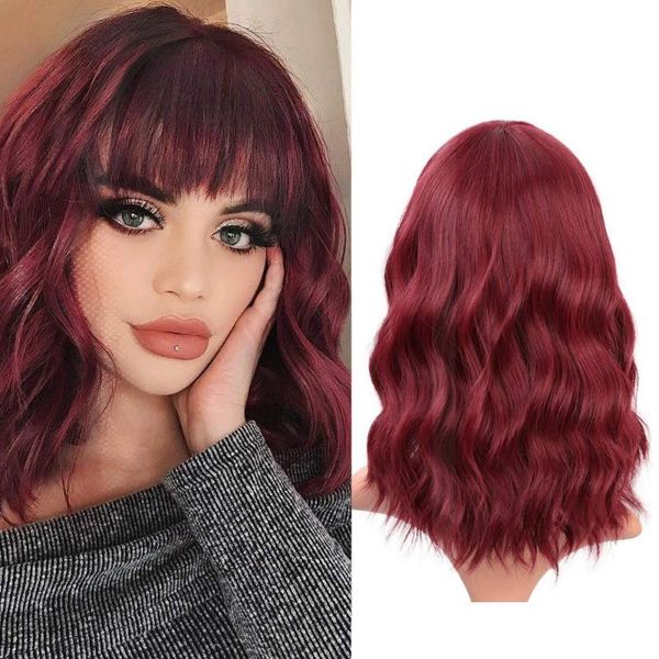 synthetic wigs clong short wave wig female liu hai bob wine red fiber heat resistant cosplay hair, Black
synthetic wigs clong short wave wig female liu hai bob wine red fiber heat resistant cosplay hair, Black