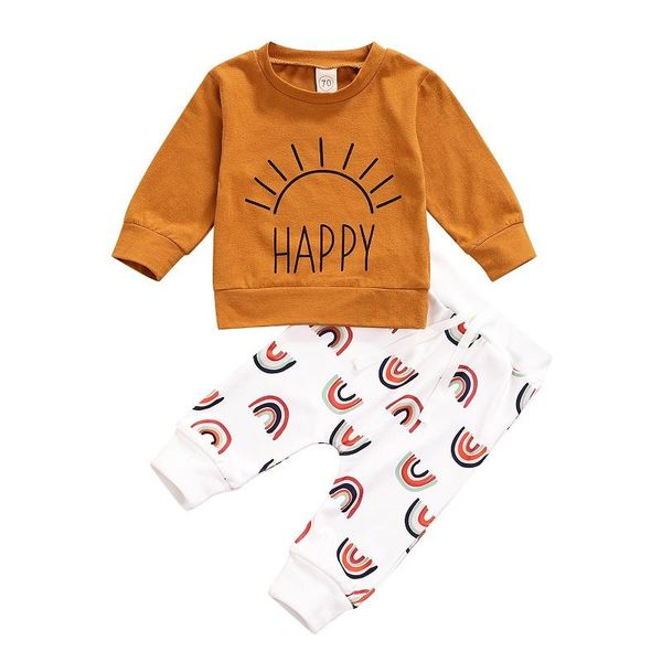 clothing sets 0-24m born baby boy girl long sleeve pullover sweatshirt rainbow pant 2pcs autumn clothes set, White
clothing sets 0-24m born baby boy girl long sleeve pullover sweatshirt rainbow pant 2pcs autumn clothes set, White
