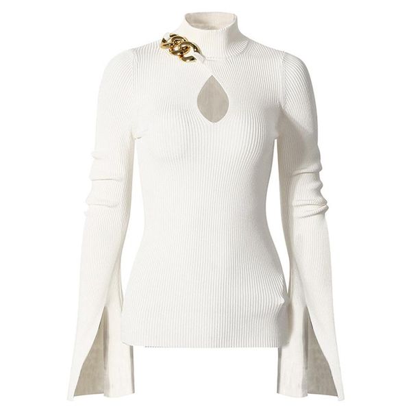 women's sweaters women pullover flare sleeve hollow out spring autumn stretch knitwear sweater jumpers, White;black
women's sweaters women pullover flare sleeve hollow out spring autumn stretch knitwear sweater jumpers, White;black