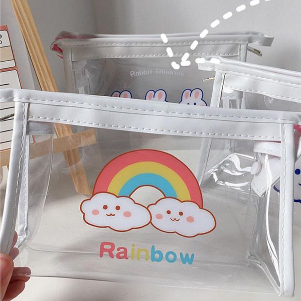 cosmetic bags & cases 1 pc cute cartoon bag pvc transparent makeup for women waterproof zipper beauty case travel toiletry
cosmetic bags & cases 1 pc cute cartoon bag pvc transparent makeup for women waterproof zipper beauty case travel toiletry
