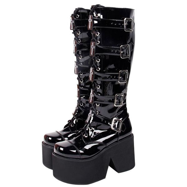 boots angelic imprint handmade women motorcycle cool punk lady lolita shoes woman high heels pumps 33-47 style heel 7008, Black
boots angelic imprint handmade women motorcycle cool punk lady lolita shoes woman high heels pumps 33-47 style heel 7008, Black