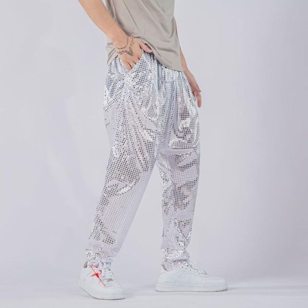 men's pants 3 colors performance four seasons shiny youth festival high elastic harem dance trend hiphop plus size trousers thin, Black
men's pants 3 colors performance four seasons shiny youth festival high elastic harem dance trend hiphop plus size trousers thin, Black