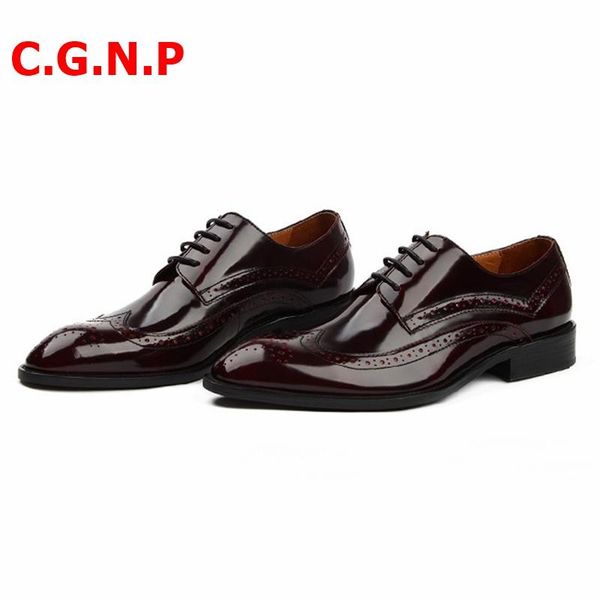 dress shoes c.g.n.p patent leather men brogue genuine british style formal pointed toe mens, Black
dress shoes c.g.n.p patent leather men brogue genuine british style formal pointed toe mens, Black