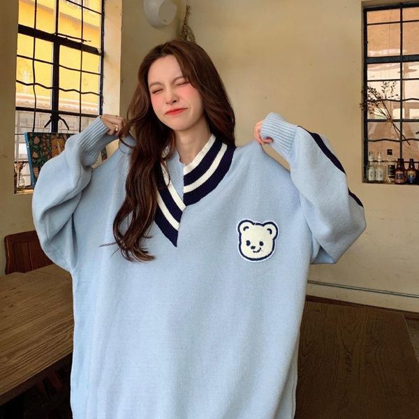women's sweaters cute autumn winter women patchwork sweater fashion bear print knitted jumper kawaii warm female femme funny loose, White;black
women's sweaters cute autumn winter women patchwork sweater fashion bear print knitted jumper kawaii warm female femme funny loose, White;black