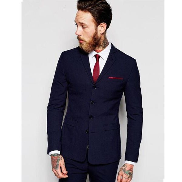 casual business navy blue mens suits formal groom wear tuxedos for men wedding suits 2 pieces party prom suit, Black
casual business navy blue mens suits formal groom wear tuxedos for men wedding suits 2 pieces party prom suit, Black