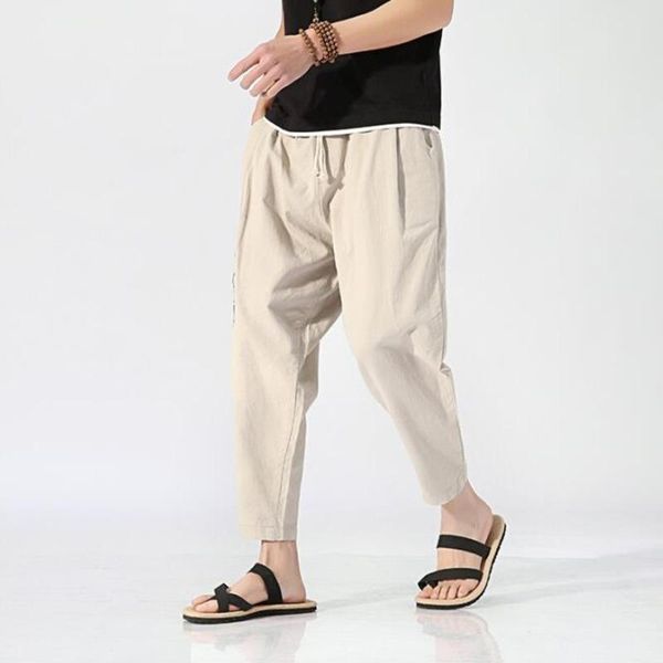 men's pants #0683 summer cotton linen men black beige ankle-length harem casual vintage trousers embroidery streetwear chinese style
men's pants #0683 summer cotton linen men black beige ankle-length harem casual vintage trousers embroidery streetwear chinese style