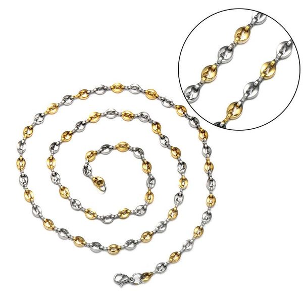 chains trendy 5mm coffee beans chain necklaces fashion stainless steel jewelry accessories for women and men, Silver
chains trendy 5mm coffee beans chain necklaces fashion stainless steel jewelry accessories for women and men, Silver