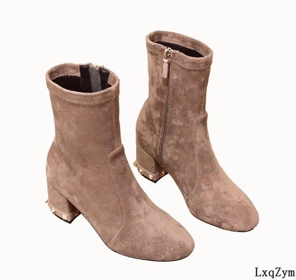 boots maroon cow suede leather chunky ankle solid rivet heel side zipper elegant lady dating shoes brand design, Black
boots maroon cow suede leather chunky ankle solid rivet heel side zipper elegant lady dating shoes brand design, Black