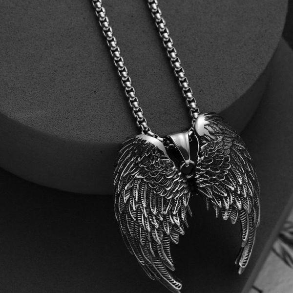 pendant necklaces titanium steel - angel wing necklace for men and women, Silver
pendant necklaces titanium steel - angel wing necklace for men and women, Silver