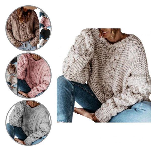 women's sweaters loose sweater o neck streetwear twist pattern warm loose-fitting office lady for outdoor, White;black
women's sweaters loose sweater o neck streetwear twist pattern warm loose-fitting office lady for outdoor, White;black
