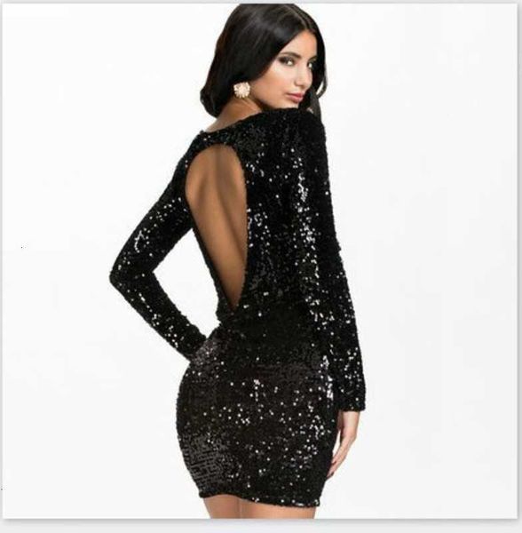 dresses women's autumn casual sequin long sleeve open backpack hip dress, Black;gray
dresses women's autumn casual sequin long sleeve open backpack hip dress, Black;gray