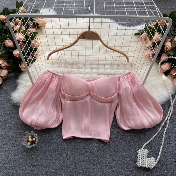 women's blouses & shirts sleeve women fashion woman crop one shoulder sling shirt tube summer female clothes 2021, White
women's blouses & shirts sleeve women fashion woman crop one shoulder sling shirt tube summer female clothes 2021, White