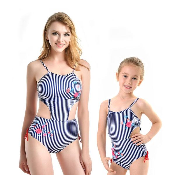 women's swimwear mother and daughter bikini navy stripe print mommy me embroidery floral family look beachwear swimsuit, White;black
women's swimwear mother and daughter bikini navy stripe print mommy me embroidery floral family look beachwear swimsuit, White;black