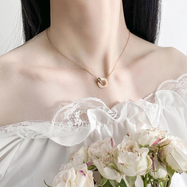 pendant necklaces fashion letters do set auger clavicle woman contracted temperament rings stainless steel chain necklace, Silver
pendant necklaces fashion letters do set auger clavicle woman contracted temperament rings stainless steel chain necklace, Silver