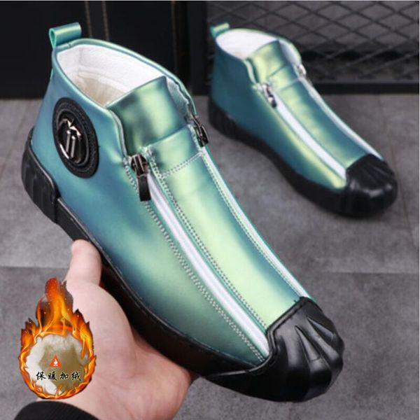 men's warm boots punk street british style casual ankle boot men high zipper black bottom flat platform shoes for male
men's warm boots punk street british style casual ankle boot men high zipper black bottom flat platform shoes for male