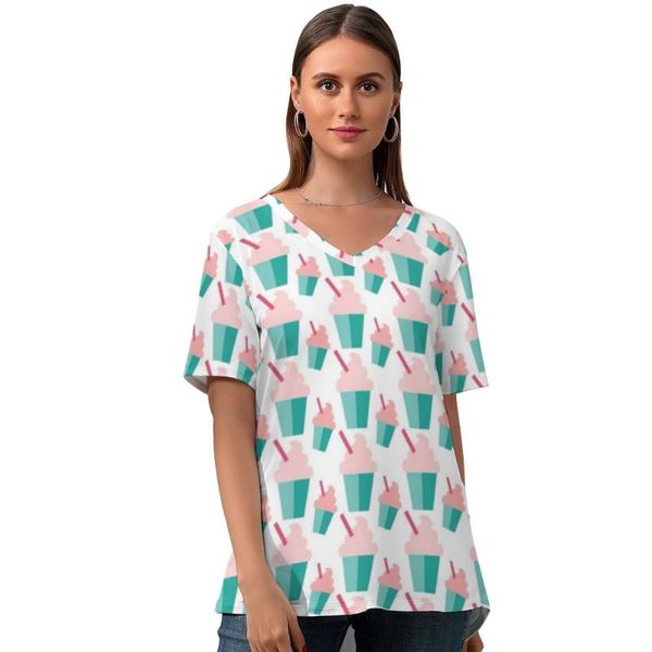 women's t-shirt harajuku t shirt casual printed ladies kawaii short-sleeve v neck tshirt large size, White
women's t-shirt harajuku t shirt casual printed ladies kawaii short-sleeve v neck tshirt large size, White