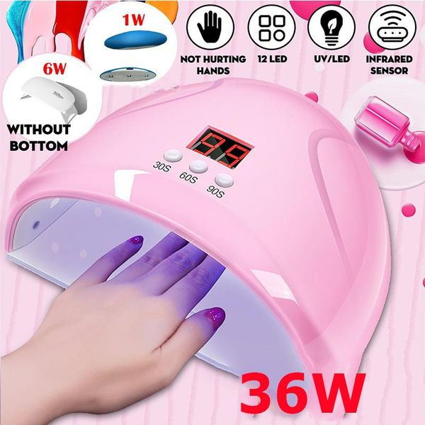 nail gel 36w/6w/1w dryer led lamp for curing all polish timer auto sensor manicure equipment art drying, Red;pink
nail gel 36w/6w/1w dryer led lamp for curing all polish timer auto sensor manicure equipment art drying, Red;pink
