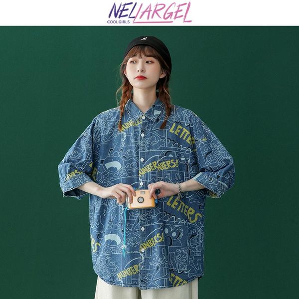 women's blouses & shirts nellargel women designer korean fashion 2021 summer female button up y2k harajuku kawaii girl vintage causal s, White
women's blouses & shirts nellargel women designer korean fashion 2021 summer female button up y2k harajuku kawaii girl vintage causal s, White
