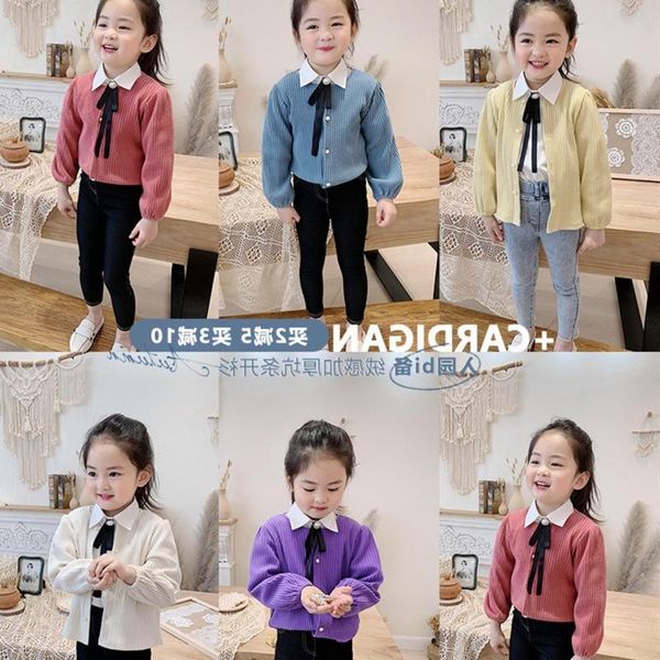 bow decoration sweaters for kids turn-down collar knitted cardigans 2021 spring autumn clothing long sleeve patchwork pullover, Blue
bow decoration sweaters for kids turn-down collar knitted cardigans 2021 spring autumn clothing long sleeve patchwork pullover, Blue